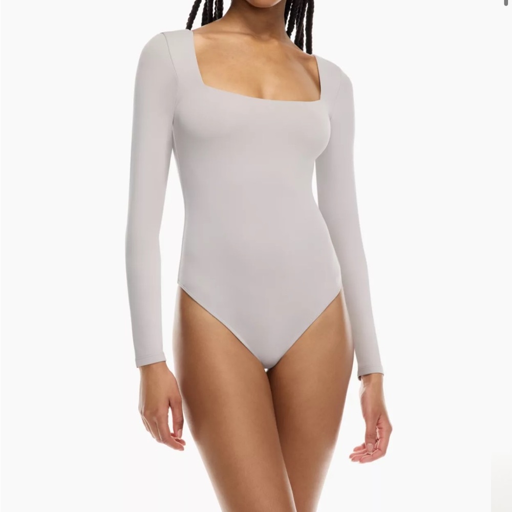 Aritzia Babaton Contour Squareneck Bodysuit - Opal Grey - Size XS